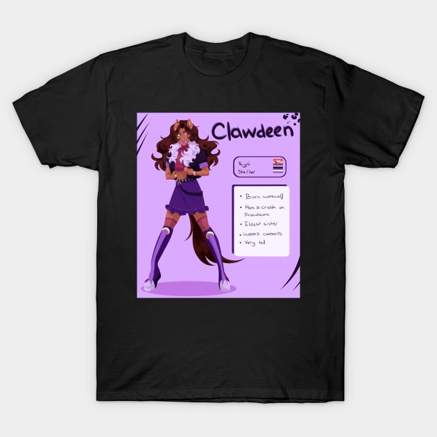 Clawdeen Wolf T-Shirt by Cabbaged-Coffee